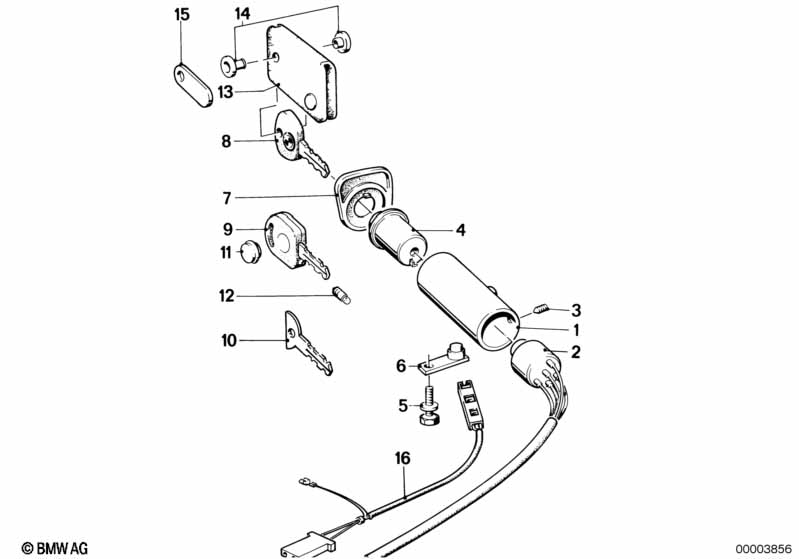 Genuine BMW 61321376358 E24 Ignition Switch (Inc. 635CSi) | ML Performance UK Car Parts