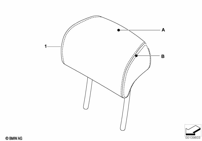 Ind. headrest, sports seat, rear