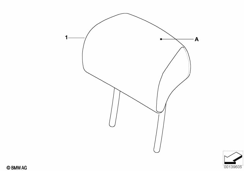Ind. headrest, comfort seat, rear