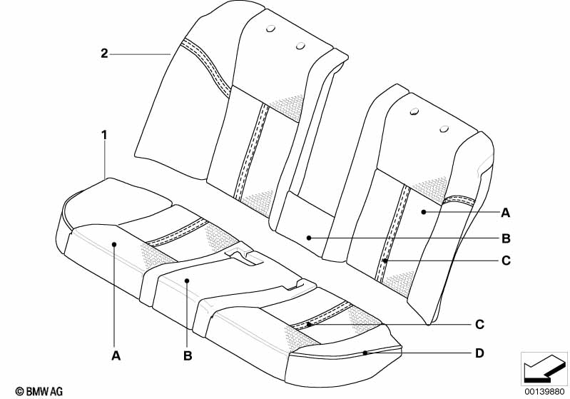 Individual cover Klima-Leather, rear