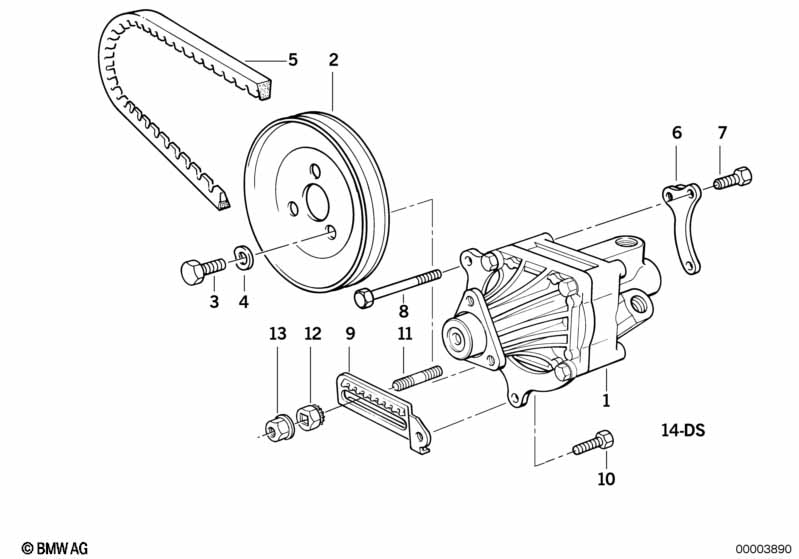 Hydro steering-vane pump/mounting