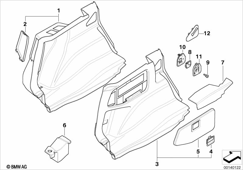 Left trunk trim