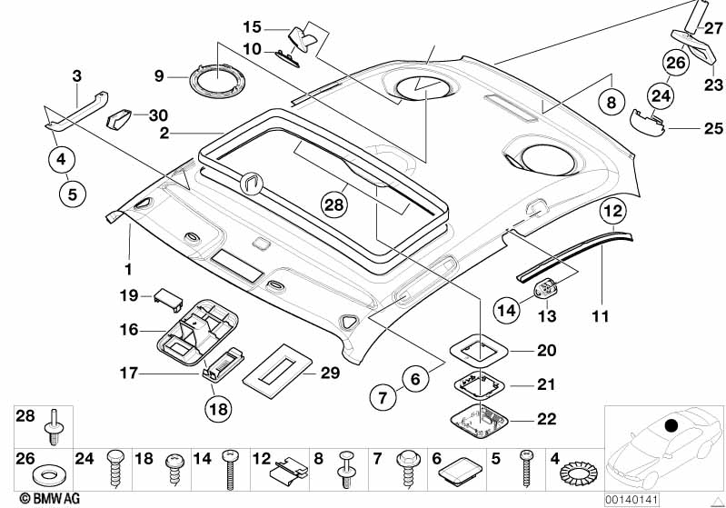 Genuine BMW 51448412060 E36 Covering Cap SCHWARZ (Inc. Z3 2.8) | ML Performance UK Car Parts