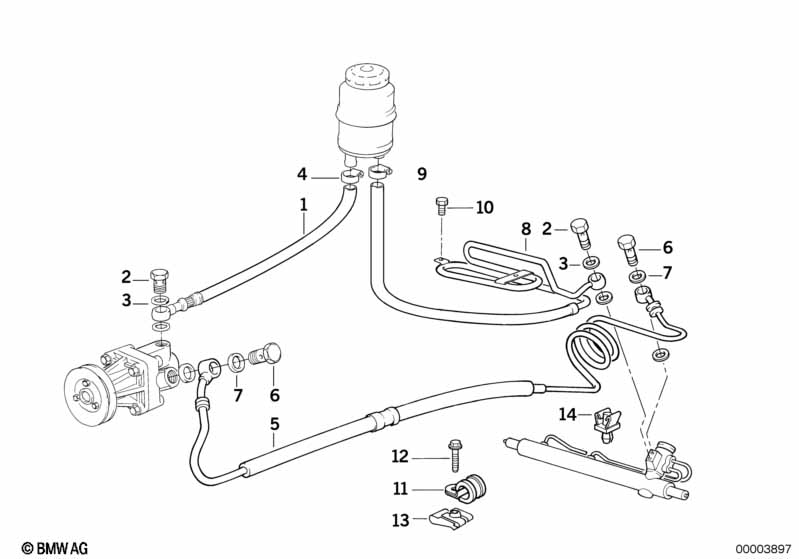 Hydro steering-oil pipes