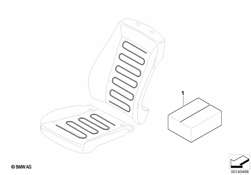 Installing set heated seat front