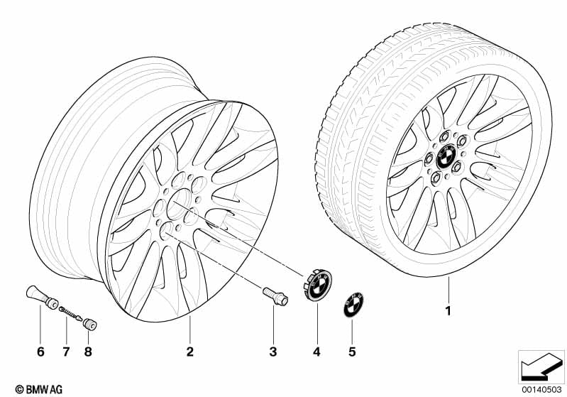 BMW LA wheel/double spoke 195