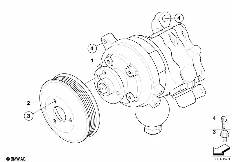Genuine BMW 32427516620 E63 E60 E66 Pulley D=116mm (Inc. X6 35dX, 530i & X5 3.0si) | ML Performance UK Car Parts