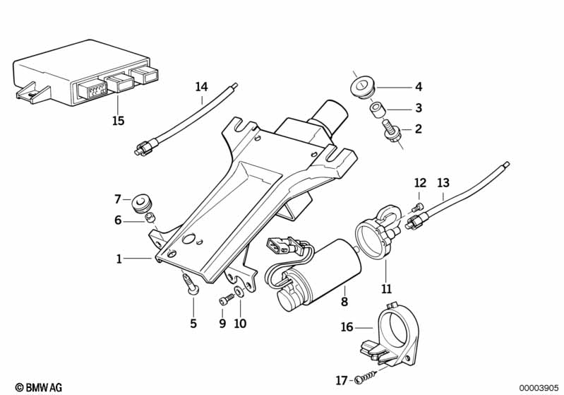 Steering column-elec.adjust./singl.parts
