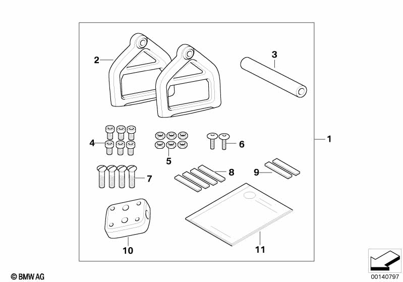 Mounting parts, BMW Navigator