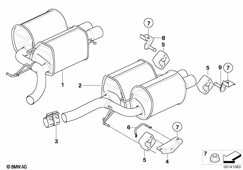 Genuine BMW 65317527848 E63 F01 F06 Ground Strap, End Muffler (Inc. 750Li, Ghost & 750LiX) | ML Performance UK Car Parts