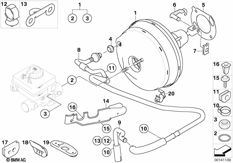 Power brake unit depression