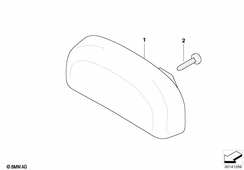 Genuine BMW 52207132996 Headrest Leather T6PN PANTHERBLA (Inc. One, Cooper S & Cooper) | ML Performance EU Car Parts