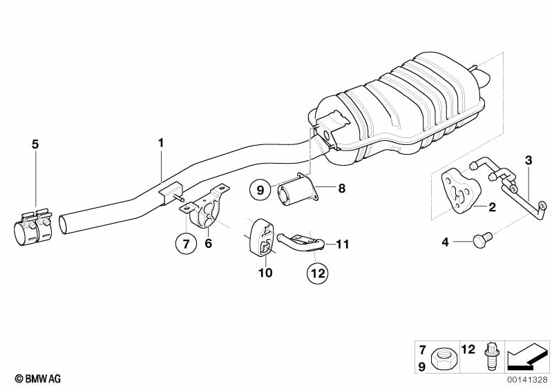 Rear muffler