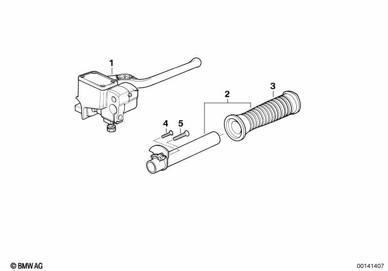 Complete right handle unit