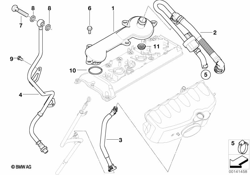 Crankcase-Ventilation/oil separator