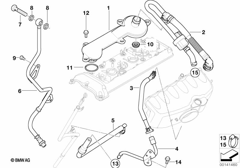 Crankcase-Ventilation/oil separator