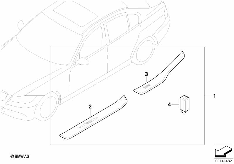 Illuminated door sill strip retrofit kit