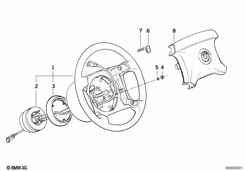 Steering wheel airbag