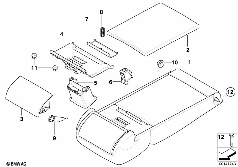 Rear seat center armrest
