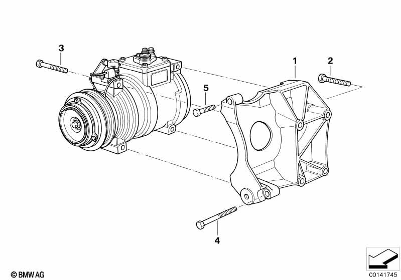 Climate compressor mounting parts
