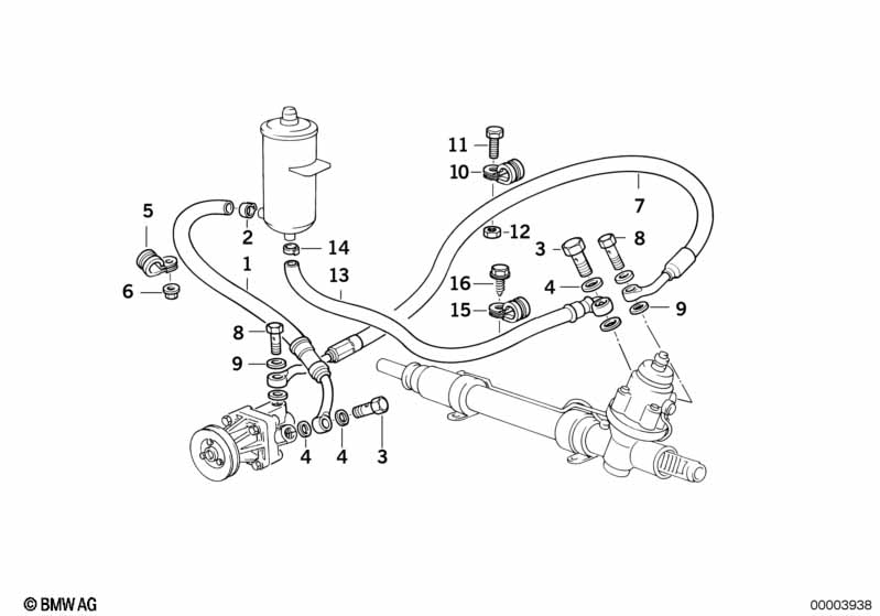 Hydro steering-oil pipes