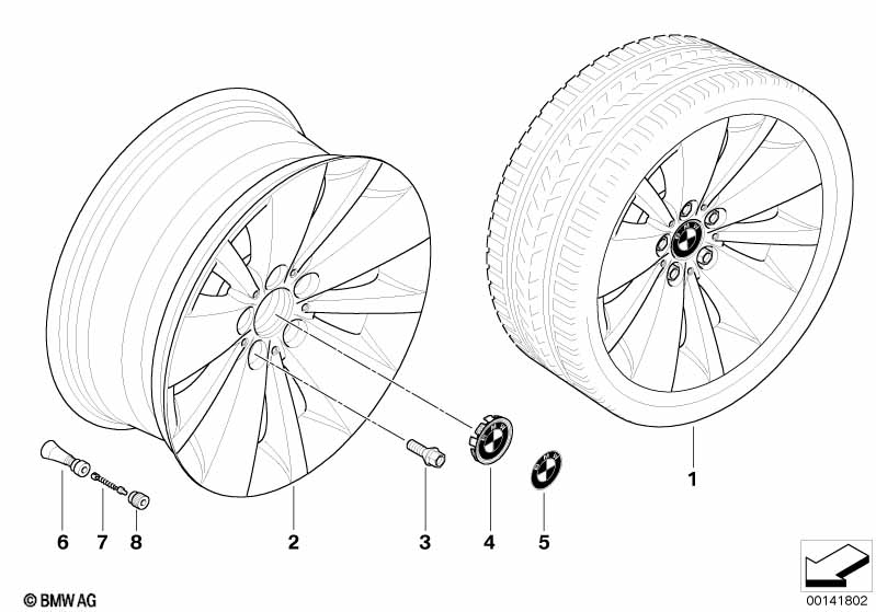 BMW LA wheel/double spoke 174