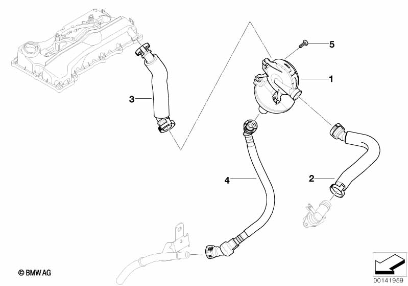 Genuine BMW 11617526654 E90 E87 E91 Oil Separator (Inc. 118i & 318i) | ML Performance UK Car Parts