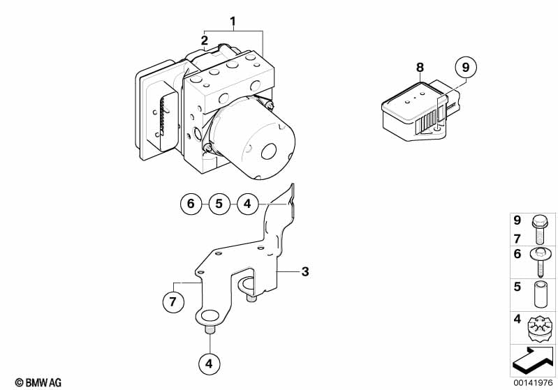 Hydro unit DSC/fastening/sensors
