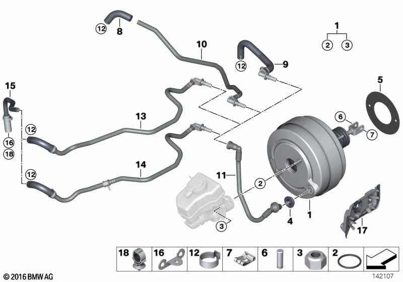 Power brake unit depression