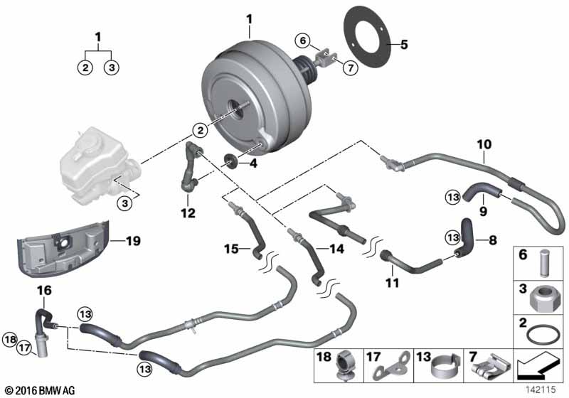 Power brake unit depression
