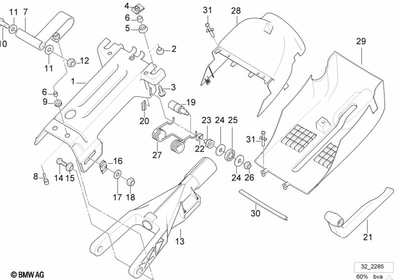 Manually adjust. steering column