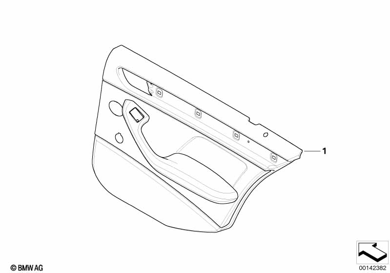 Door trim panel rear / Side airbag