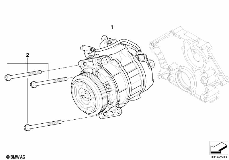 Genuine BMW 64509174803 E60 E65 E64 Rp A/C Compressor (Inc. 730i, 525i & 525xi) | ML Performance UK Car Parts