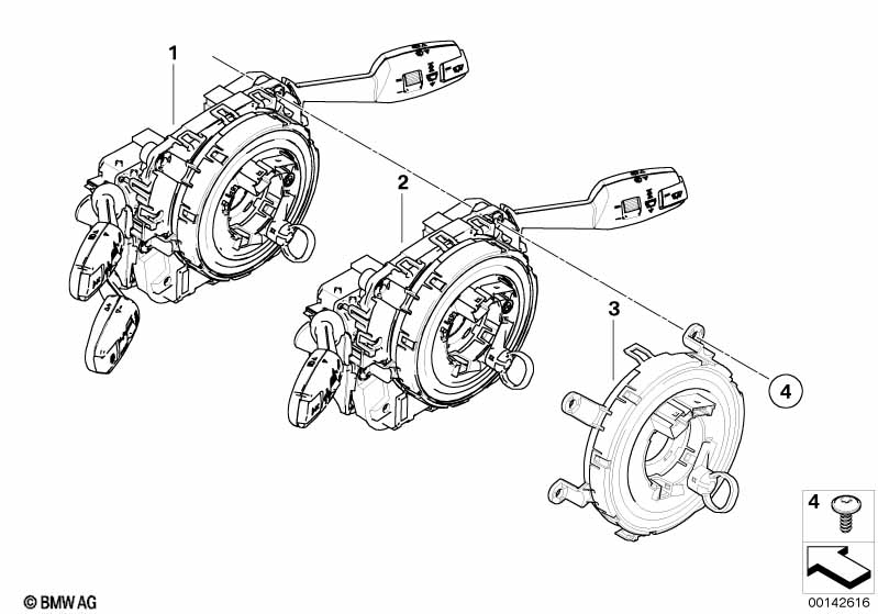 Switch unit steering column