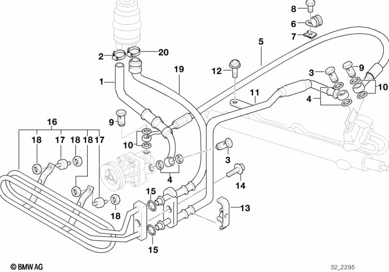 Hydro steering-oil pipes