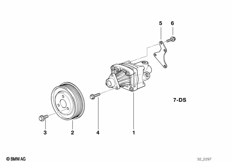 Hydro steering-vane pump/mounting