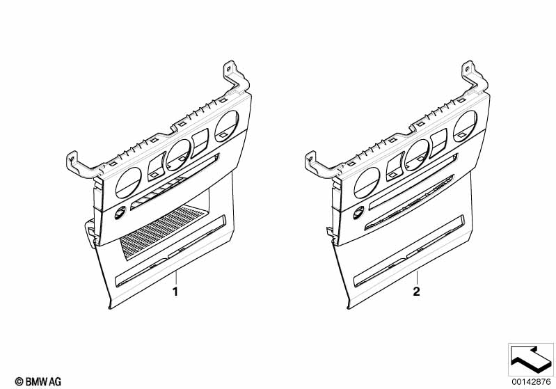 Genuine BMW 51167906388 E60 E61 Cover, Dashboard, Center SCHWARZ (Inc. 520d, 530xi & 540i) | ML Performance EU Car Parts