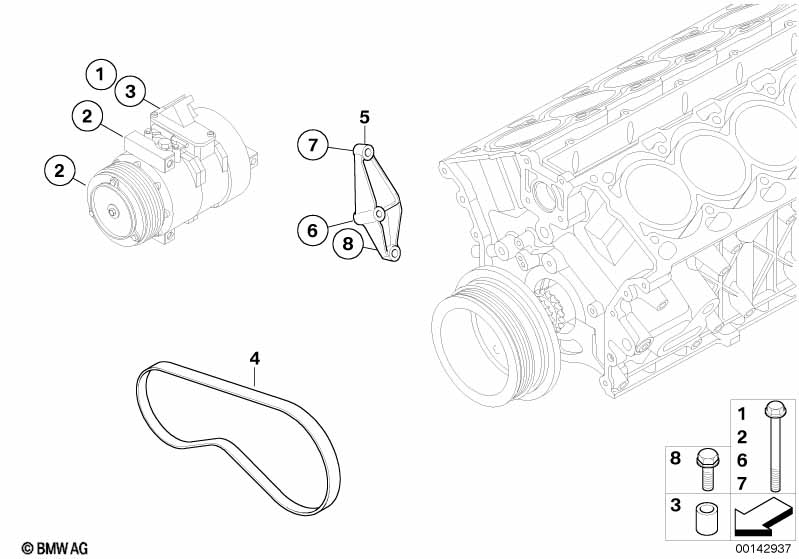 Air cond.compressor-supporting bracket
