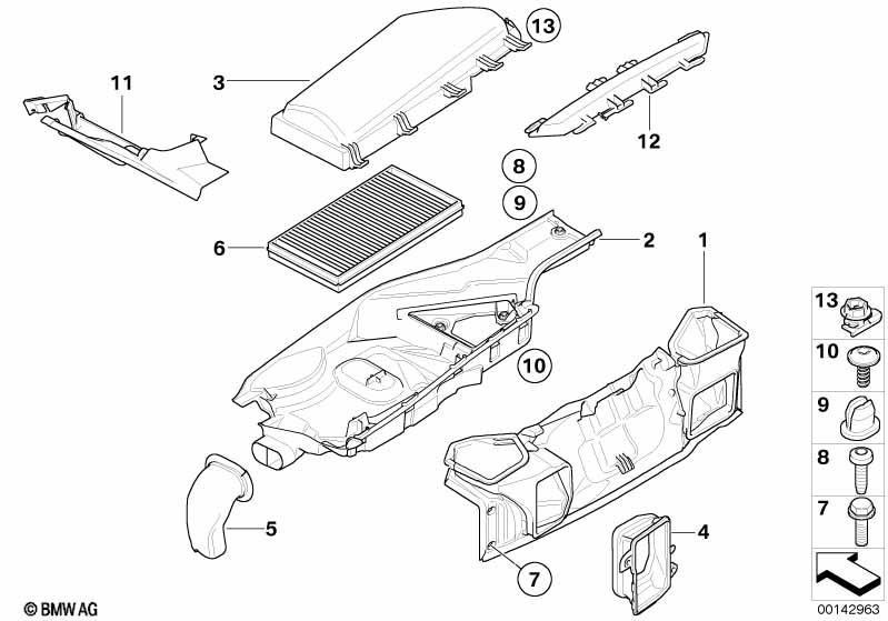 Microfilter/housing parts