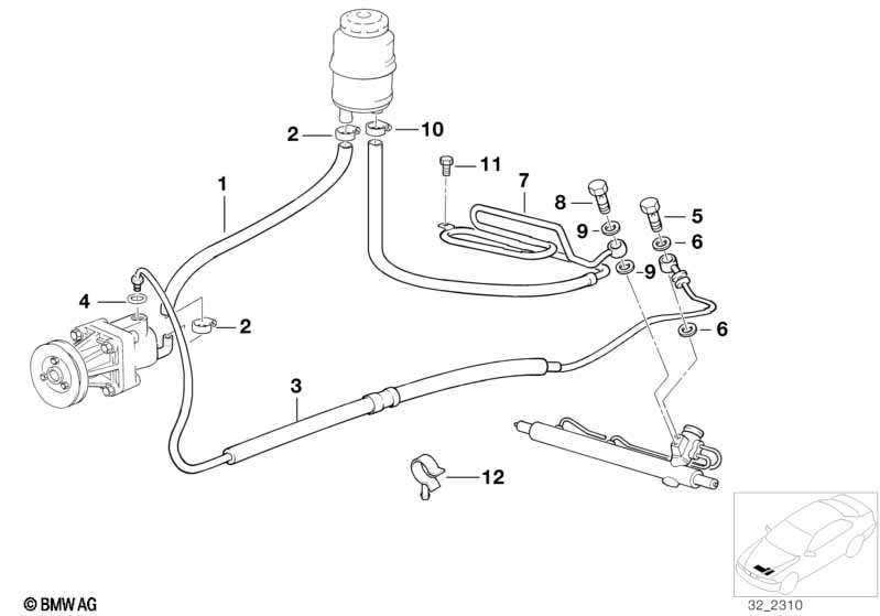Genuine BMW 32411093137 E36 Return Pipe (Inc. 318ti, 316g & 316i) | ML Performance UK Car Parts