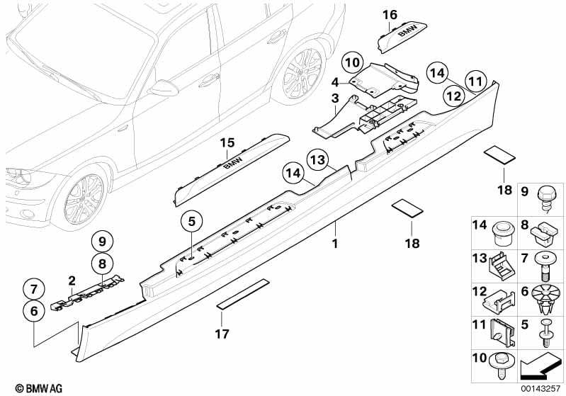 M cover for rocker panel / wheel arch