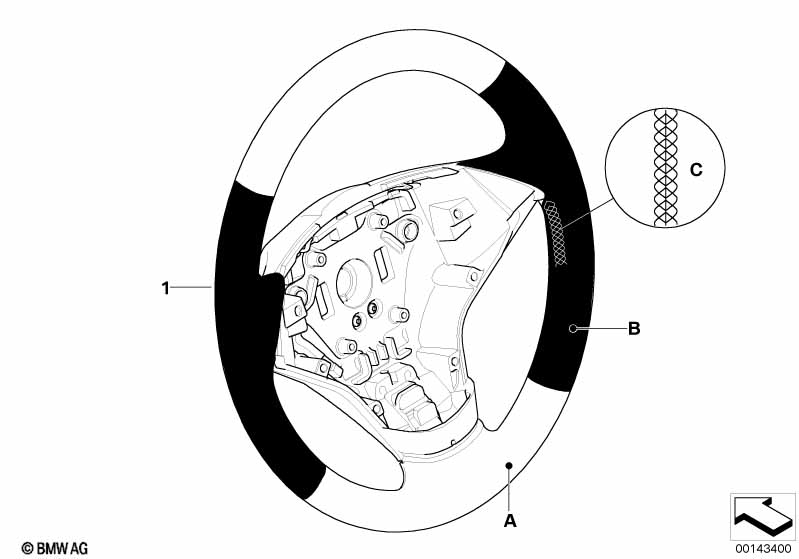 Genuine BMW 32347963272 E63 E64 E61 Airbag Sports Steering Wheel, Leather BICOLOR (Inc. 525xi, 650i & 635d) | ML Performance EU Car Parts