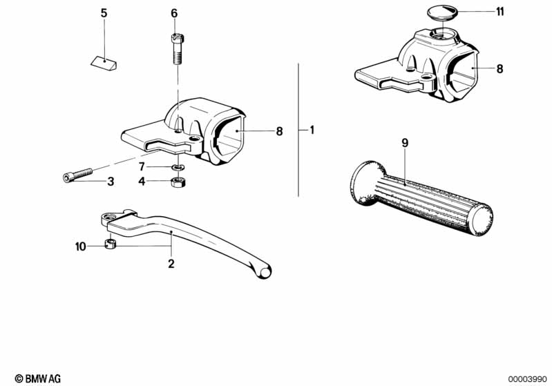 Handle unit left