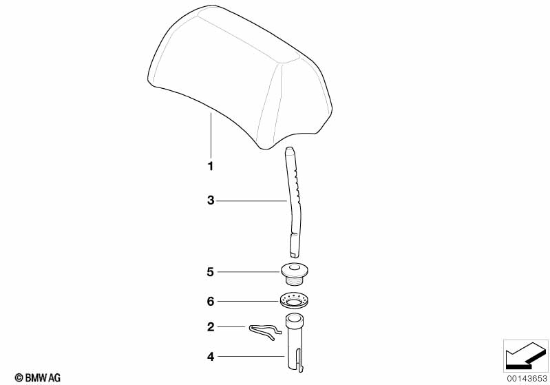 Rear seat head restraint