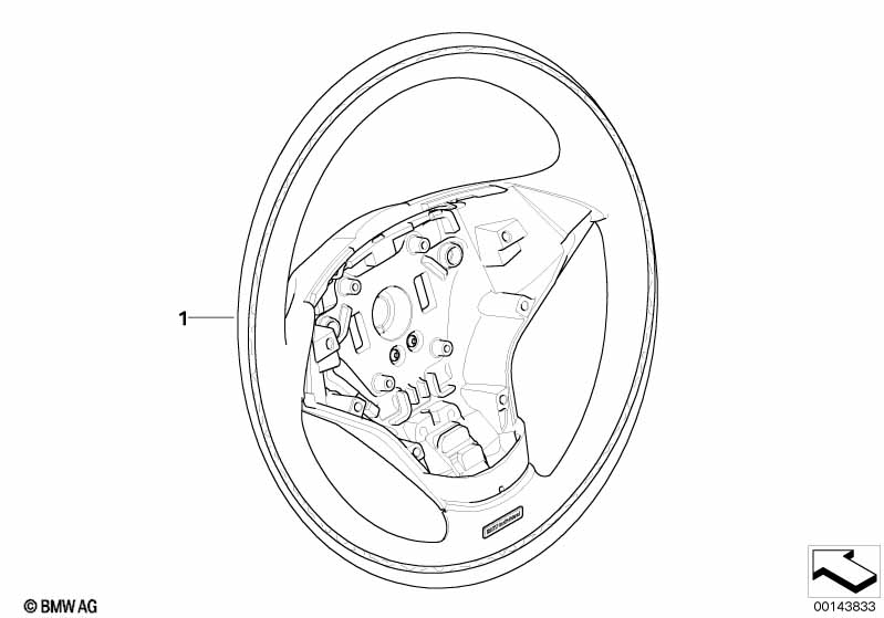 Genuine BMW 32307967220 E63 E64 E61 Sports St.-Wheel,Leather/Wd.Ring,Multif. NUßBAUM AMARONE (Inc. 525xd, 550i & 520i) | ML Performance EU Car Parts