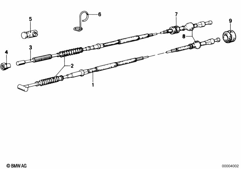 Genuine BMW 32732324958 Clutch Cable L=1410mm (Inc. R60/6, R90/6 & R 75) | ML Performance UK Car Parts