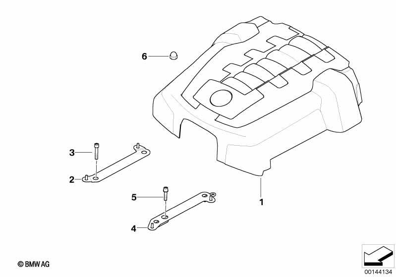 Genuine BMW 11617545203 E64 E60 Bracket For Sound Insulation Hood ZYL. 5-8 (Inc. 750i, 540i & 750Li) | ML Performance UK Car Parts