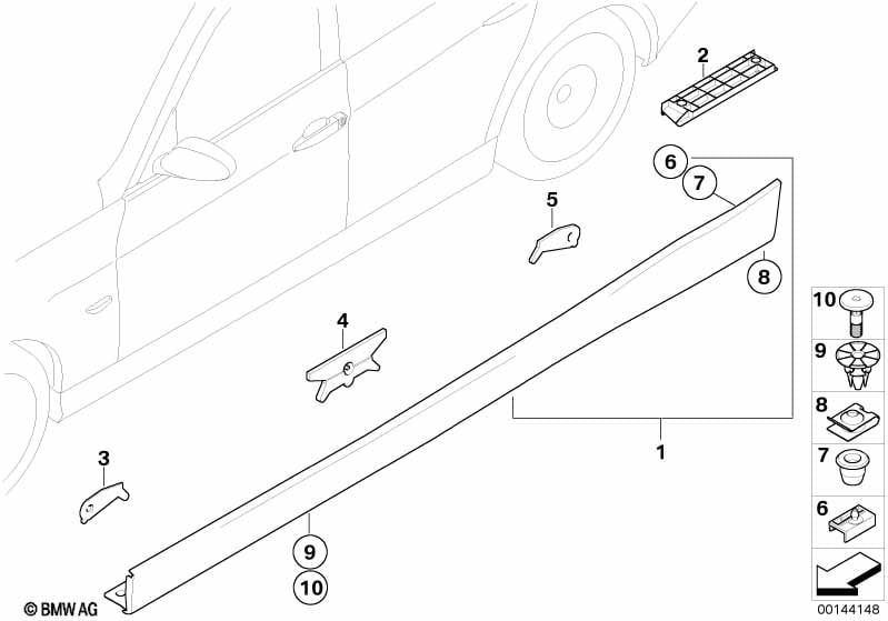 Cover door sill / wheel arch