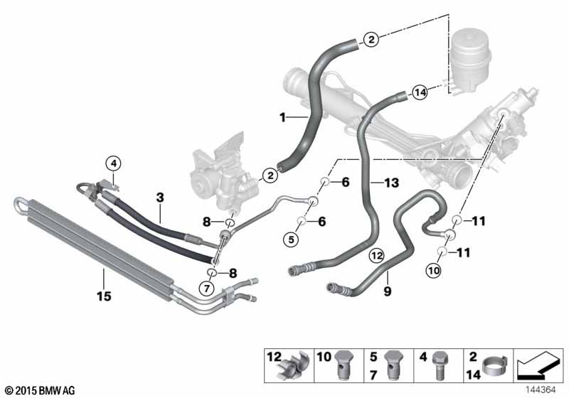 Power steering/oil pipe/Active steering