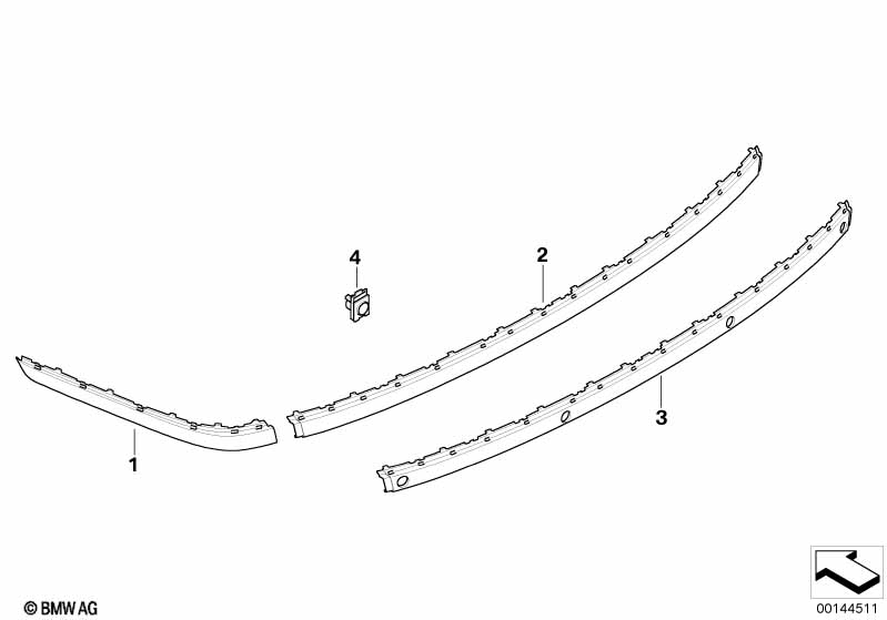 Trim, decor elements, rear